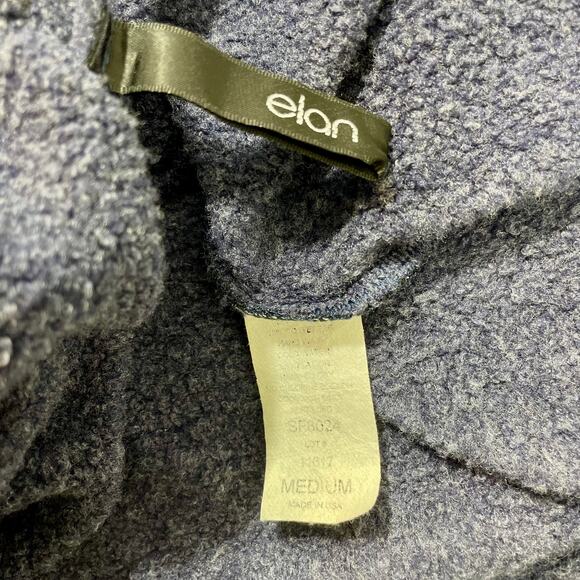 elan Navy Blue Hooded Open Draped Cardigan Sweater Cozy Boho Size Medium - Picture 9 of 9